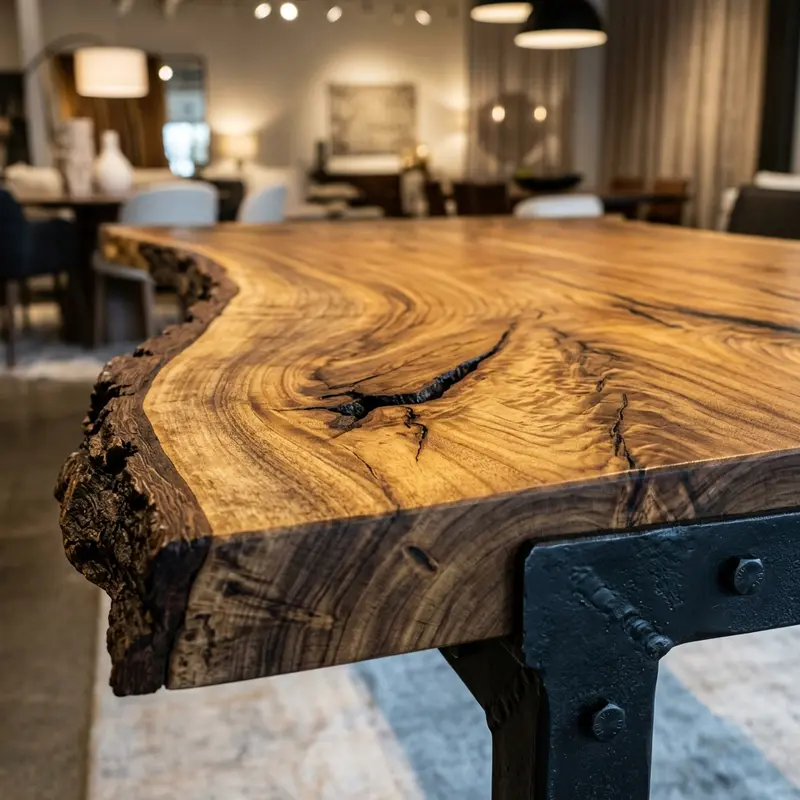 Walnut Live-Edge Dining Table