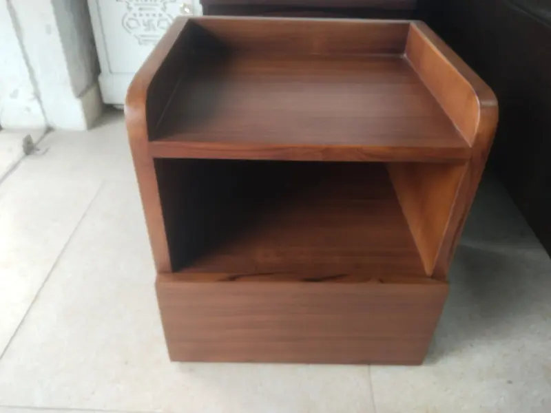 Small Open Wooden Bedside Table